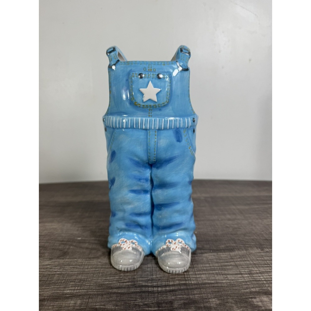 Burton & Burton Blue Overalls Vase Planter